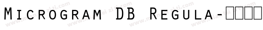 Microgram DB Regula字体转换